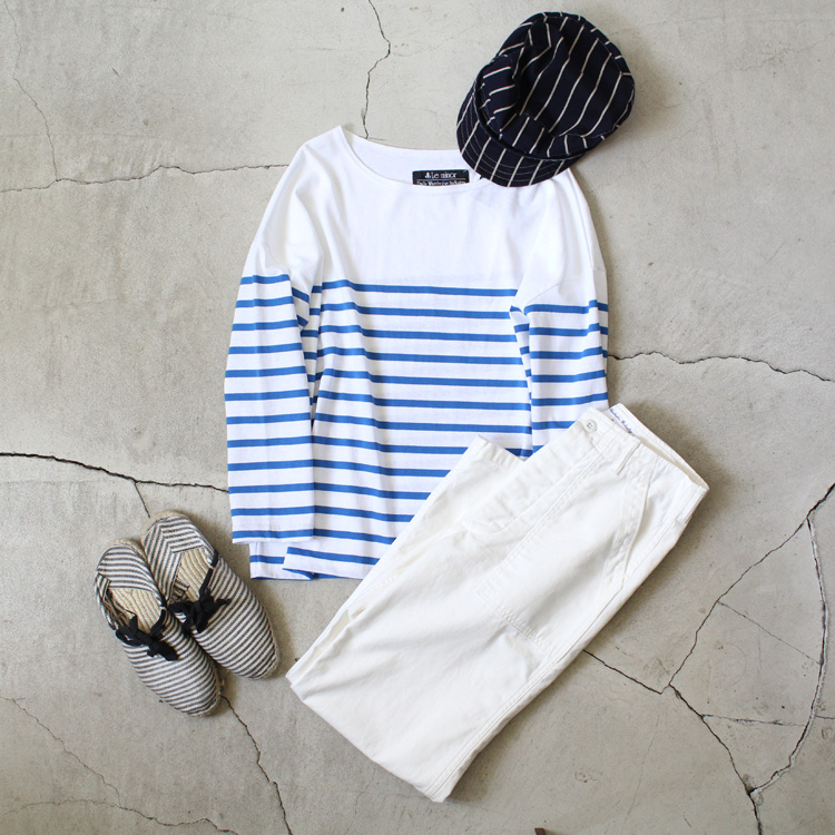 Le-minor-by-Daily-Wardrobe-Industry｜Tunic｜White×Blue【5】diariesblog