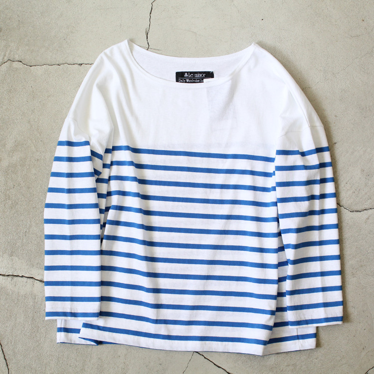 Le-minor-by-Daily-Wardrobe-Industry｜Tunic｜White×Blue【★】diariesblog