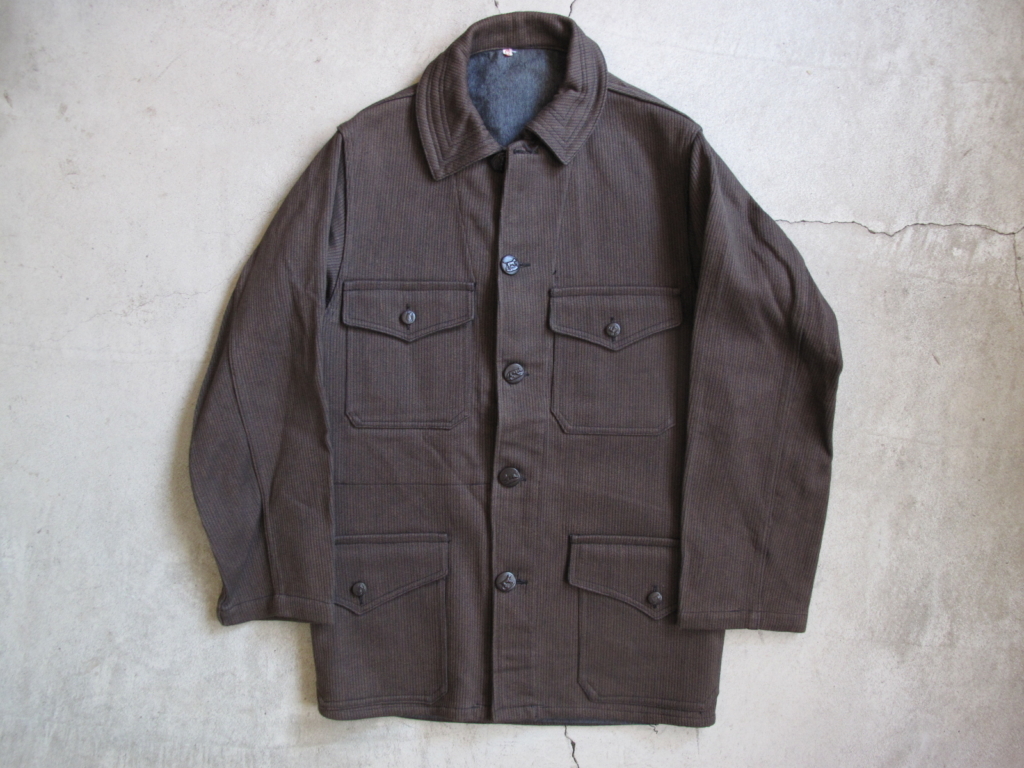 Vintage French Hunting Jacket with Animal Button（動物ボタン 