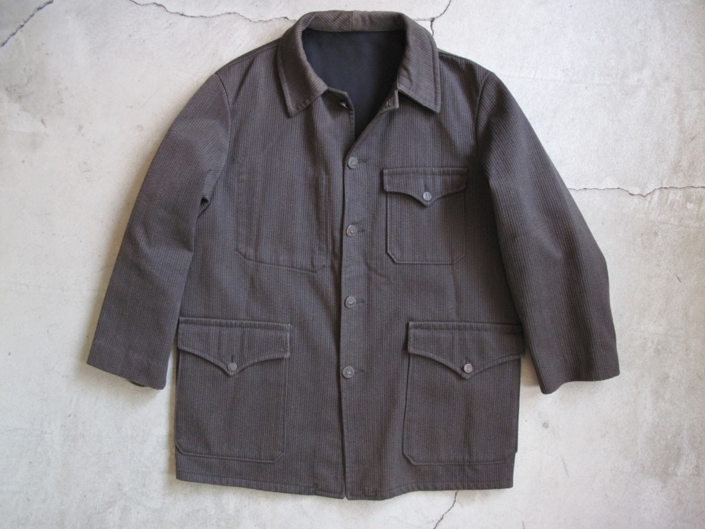 Vintage French Hunting Jacket with Animal Button（動物ボタン