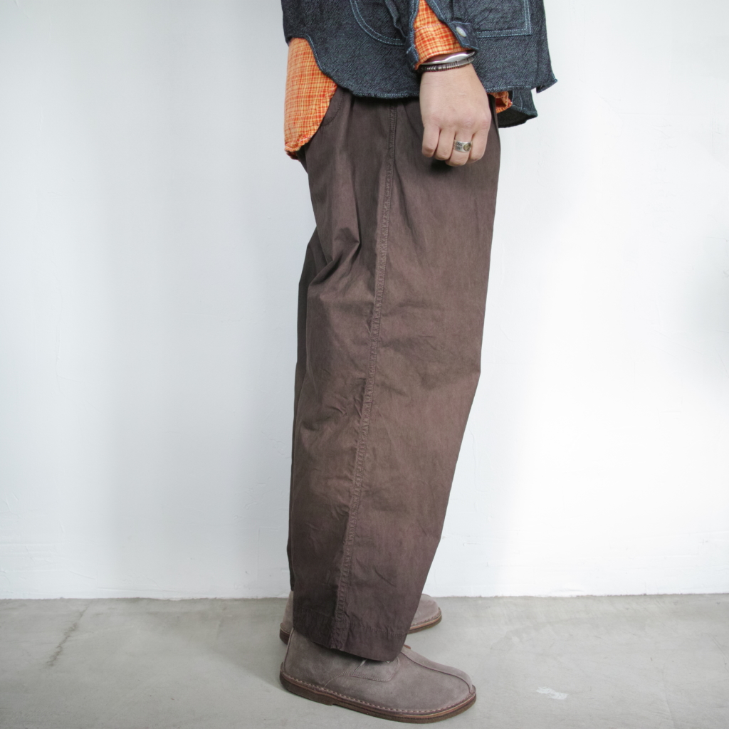 KUON（クオン）のInverted Pleats Wide Pants -泥染- ＆ Crotch Gusset 