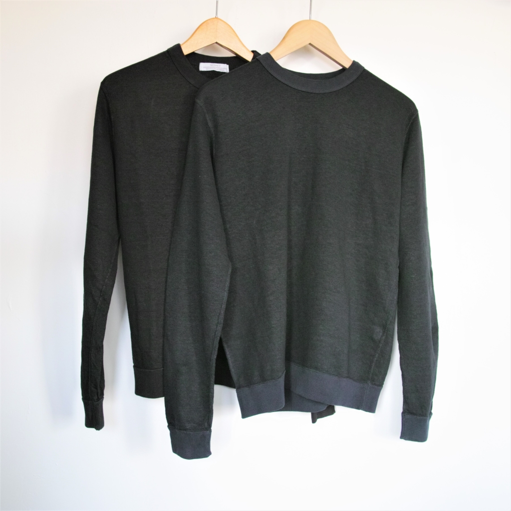 Sbtract サブトラクト のlinen Crew Neck Sweat Diaries ダイアリーズ