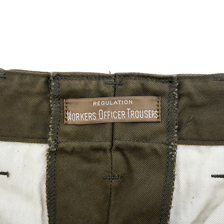 WORKERS｜Officer Trousers Slim Fit Type 2｜Olive Chino | セレクト